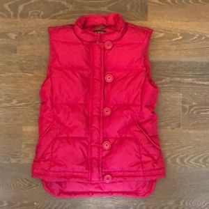 J. Crew pink puffer vest XS